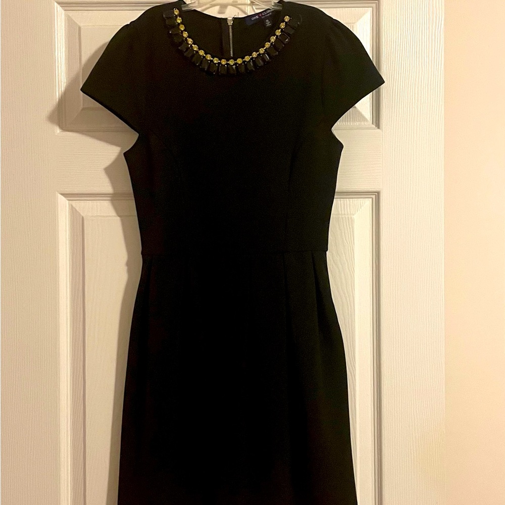 Black knee length cocktail dress, Size S